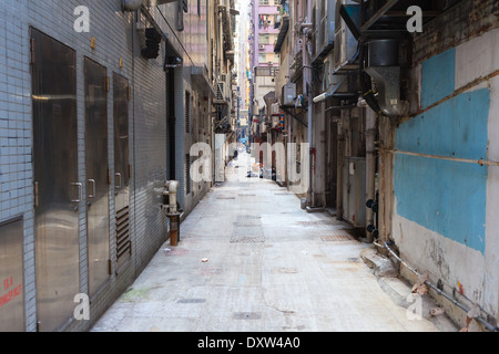 Leere Backstreet in Hong kong Stockfoto