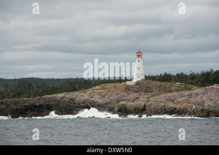 Kanada, Nova Scotia, Louisbourg. Leuchtturm in Louisbourg. Stockfoto