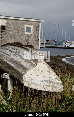 Kanada, Quebec, St.-Lorenz-Golf, Magdalen Inseln (aka Iles De La Madeleine), Ile du Havre-Aubert. La Grave historische Stätte. Stockfoto