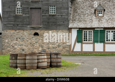 Kanada, Nova Scotia, Louisbourg. Die Festung Louisbourg National Historic Site. Französische Festung aus dem 18. Jahrhundert rekonstruiert. Stockfoto