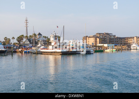 Port Aransas Hafen und Fischerdorf in Port Aransas, Texas. Stockfoto