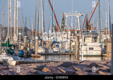 Port Aransas Hafen und Fischerdorf in Port Aransas, Texas. Stockfoto