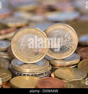 Ein ein-Euro-Münze aus der Europäischen Union Währung Mitglied Land Belgien Stockfoto