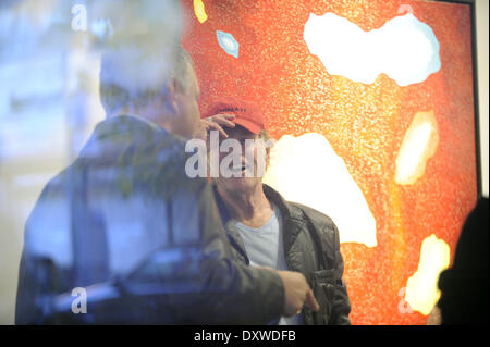Robert Redford und Frau Sybille Besuch Galerie Monet in Charlottenburg.  Zeitung. Wo: Berlin Deutschland wenn: 19. Oktober 2012 Stockfoto