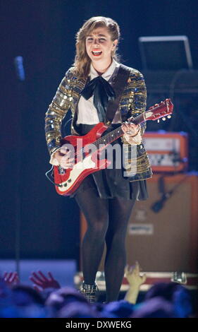 Winnipeg, Manitoba, Kanada. 30. März 2014. SERENA RYDER führt bei den 2014 Juno Awards ausgestrahlt im MTS Centre statt. © Heinz Ruckemann/ZUMA Wire/ZUMAPRESS.com/Alamy Live-Nachrichten Stockfoto