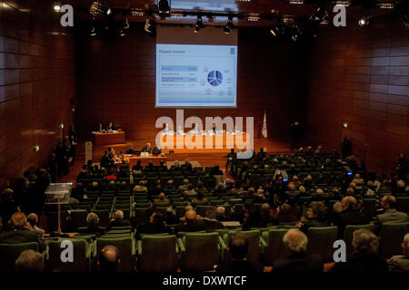 Turin, Italien. 31. März 2014. in Turin, Italien, am 31. März 2014. Dies ist einer der letzten Sitzungen vor der Zusammenführung von Fiat und Chrysler in der neuen Firma Fiat Chrysler Automobile. © Mauro Ujetto/NurPhoto/ZUMAPRESS.com/Alamy Live-Nachrichten Stockfoto