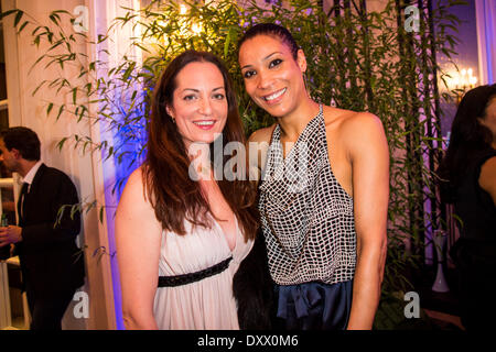 Natalia Woerner und Annabelle Mandeng bei Movie meets Medienereignis after-Show Party im Hotel Atlantic Kempinski. Wo: Hamburg Deutschland wenn: 30. November 2012 Stockfoto