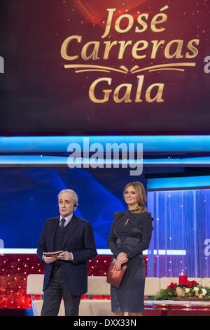 José Carreras Kim Fisher auf 18. Jose Carreras-Benefizgala am Messe Leipzig Messe. Wo: Leipzig Sachsen Deutschland wenn: 13. Dezember 2012 Stockfoto