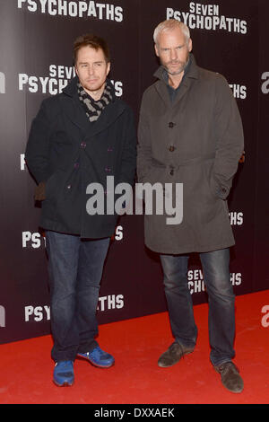 Sam Rockwell Martin McDonagh die irische Premiere von sieben Psychopathen im Savoy Kino mit: Sam Rockwell, Martin McDonagh wo: Dublin Irland wenn: 28. November 2012 Stockfoto