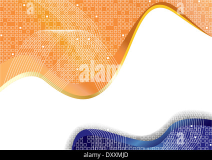Vektor abstrakte orangenen und blauen Hintergrund; ClipArt- Stockfoto