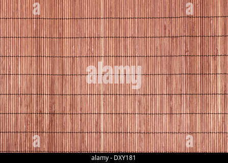 Bambus braun Strohmatte als abstrakte Textur Hintergrund Komposition, Ansicht von oben oben Stockfoto