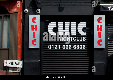 Gay Village, Birmingham, UK. Chic Diskothek. Stockfoto