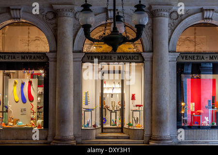 Murano-Glas-Shop von Markusplatz entfernt, Venedig, Italien Stockfoto