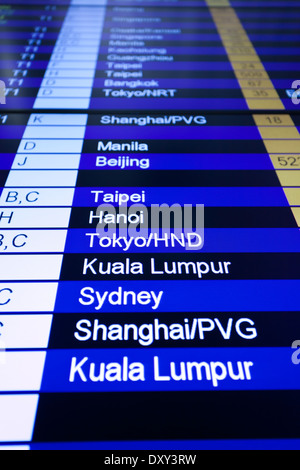 Flughafen Ankunft im Flughafen-terminal Board. Reisekonzept. Stockfoto