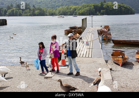 4. Juli 2013 UK Wetter Bowness auf Windermere Cumbria Stockfoto