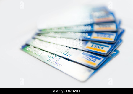 Visa-Kreditkarte nahe USV Stockfoto