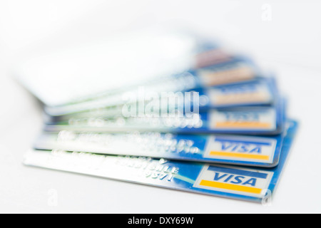 Visa-Kreditkarte nahe USV Stockfoto