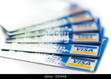 Visa-Kreditkarte nahe USV Stockfoto