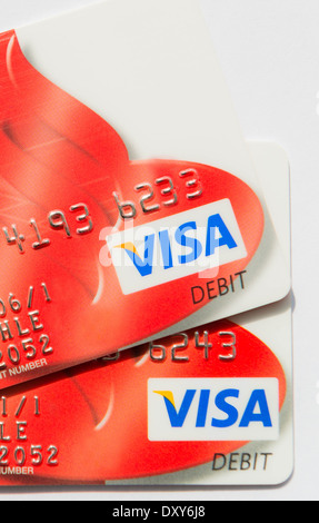 Visa-Debitkarte nahe USV Stockfoto