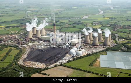 Luftaufnahme von Drax Power Station in der Nähe von Selby in North Yorkshire Stockfoto