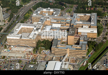 Luftaufnahme von The Queens Medical Centre an der Universität von Nottingham Stockfoto