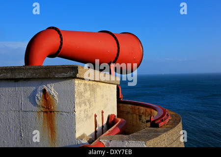 Nebelhorn auf den Mull of Galloway, Rhins, Dumfries and Galloway, Schottland Mull of Galloway. Die meisten südlichste Punkt in Schottland Stockfoto