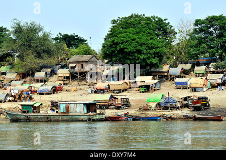 Irrawaddy-Fluss Bagan Myanmar Stockfoto