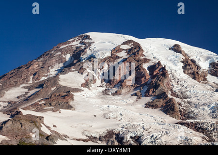 Schnee und Eis eine Bergspitze in Mount Rainier Nationalpark, Washington Stockfoto