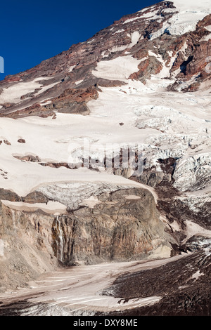 Schnee und Eis in Mount Rainier Nationalpark, Washington Stockfoto