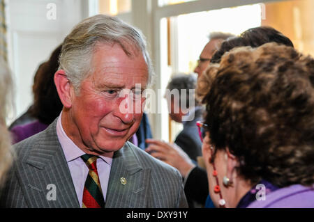 Hillsborough, Nordirland. 1. April 2014 - Prinz Charles, Prinz von Wales, trifft sich mit Northern Ireland Tourist Board-Mitgliedern bei der Hillsborough Castle Credit: Stephen Barnes/Alamy Live News Stockfoto