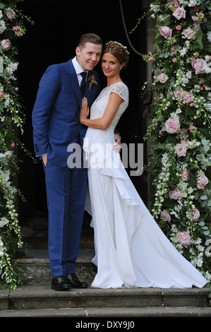 Die Hochzeit von "Made In Chelsea" Sterne Millie Mackintosh und Rapper Professor Green (richtiger Name Stephen Manderson) Stockfoto