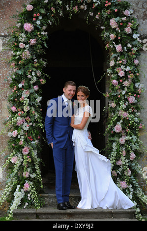 Die Hochzeit von "Made In Chelsea" Sterne Millie Mackintosh und Rapper Professor Green (richtiger Name Stephen Manderson) Stockfoto