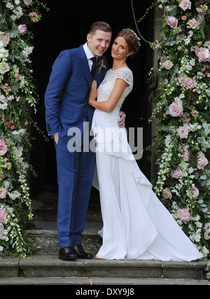 Die Hochzeit von "Made In Chelsea" Sterne Millie Mackintosh und Rapper Professor Green (richtiger Name Stephen Manderson) Stockfoto