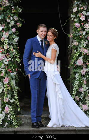 Die Hochzeit von "Made In Chelsea" Sterne Millie Mackintosh und Rapper Professor Green (richtiger Name Stephen Manderson) Stockfoto