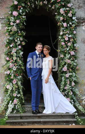 Die Hochzeit von "Made In Chelsea" Sterne Millie Mackintosh und Rapper Professor Green (richtiger Name Stephen Manderson) Stockfoto