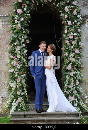 Die Hochzeit von "Made In Chelsea" Sterne Millie Mackintosh und Rapper Professor Green (richtiger Name Stephen Manderson) Stockfoto