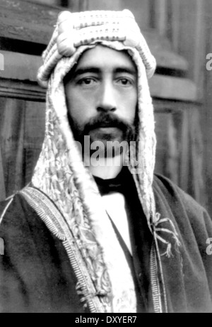 Prinz FAISAL (1883-1933) später Faisal i. von Irak, wahrscheinlich an der Versailler Friedenskonferenz von Paris 1919 Stockfoto