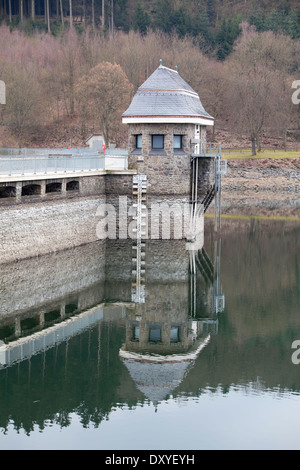Damm der Lister Reservoir, Attendorn, Deutschland, Europa, Stockfoto