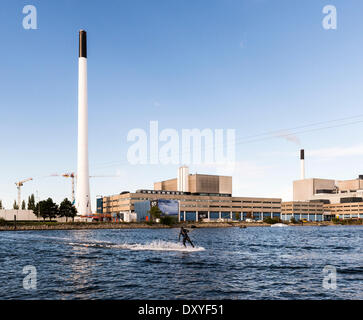 Amagerforbraending (Amager Resource Center), Kopenhagen, Dänemark. Architekt: Unbekannt, 1972. Stockfoto