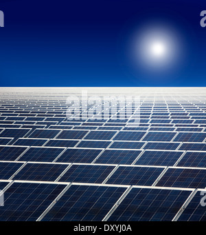 Freifläche solar Photovoltaik-Anlage, Solar Troisdorf, F + S, Troisdorf-Oberlar, Deutschland, Europa Stockfoto