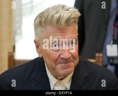 David Lynch trifft Präsident von Bydgoszcz Rafal Bruski Polen mit: David Lynch wo: Bydgoszcz Polen bei: 24. November 2012 Stockfoto