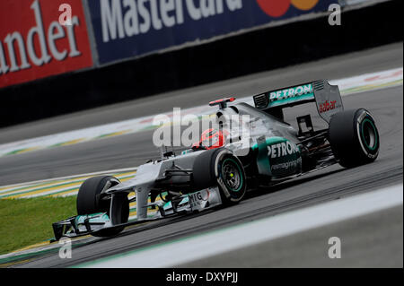 Michael SCHUMACHER GER Mercedes-GP F1 Team F1 Grand Prix in Brasilien Interlagos Sao Paulo Brasilien - 24.11.12 mit: Michael SCHUMACHER wo: SAO PAULO - Brasilien Interlagos SAO PAULO bei: 24. November 2012 Stockfoto