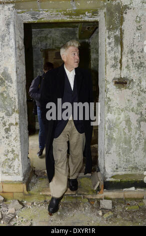 David Lynch besucht eine verlassene deutsche Sprengstoff-Fabrik mit Polen: David Lynch wo: Bydgoszcz Polen bei: 24. November 2012 Stockfoto