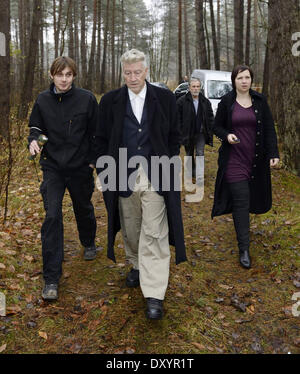 David Lynch besucht eine verlassene deutsche Sprengstoff-Fabrik mit Polen: David Lynch wo: Bydgoszcz Polen bei: 24. November 2012 Stockfoto