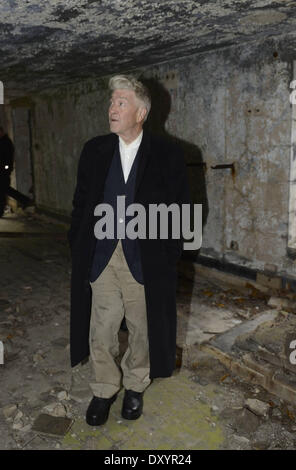 David Lynch besucht eine verlassene deutsche Sprengstoff-Fabrik mit Polen: David Lynch wo: Bydgoszcz Polen bei: 24. November 2012 Stockfoto