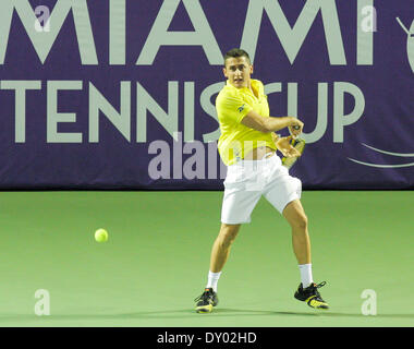 Männer-Finale des ersten jährlichen Miami Tennis Cup im Crandon Park Tennis Center mit: Nicolas Almagro Where: Key Biscayne Florida USA bei: 2. Dezember 2012 Stockfoto