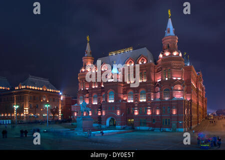 Der Nationalstaat historisches Museum am Roten Platz. Stockfoto