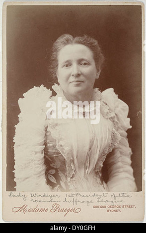 Lady Mary Elizabeth Windeyer, 1. Präsident der Weiblichkeit Wahlrecht Liga, c.1890s / by Madame Praeger Stockfoto