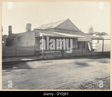 Frau Kuhl Erfrischung - Zimmer, Manly, 1900, von Ansichten während der Säuberung, Quarantäne, Sydney, 1900, Vol. VI/unter der Leitung von Herrn George McCredie, F.I.A., N.S.W. genommen Stockfoto