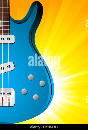 Vektor-Hintergrund mit Gitarre; ClipArt- Stockfoto